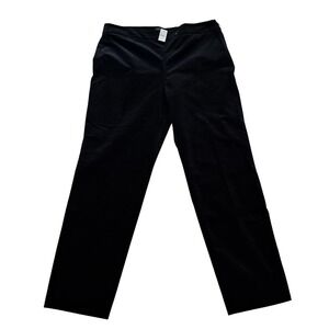 NWT Talbots Slim Ankle Pants Womens 12 Black Velvet Stretchy Work Career Holiday